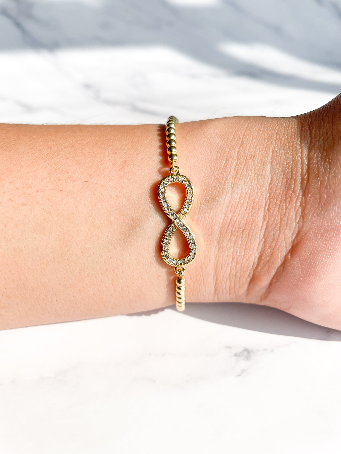 Pulsera Regulable Infinito brillo completo