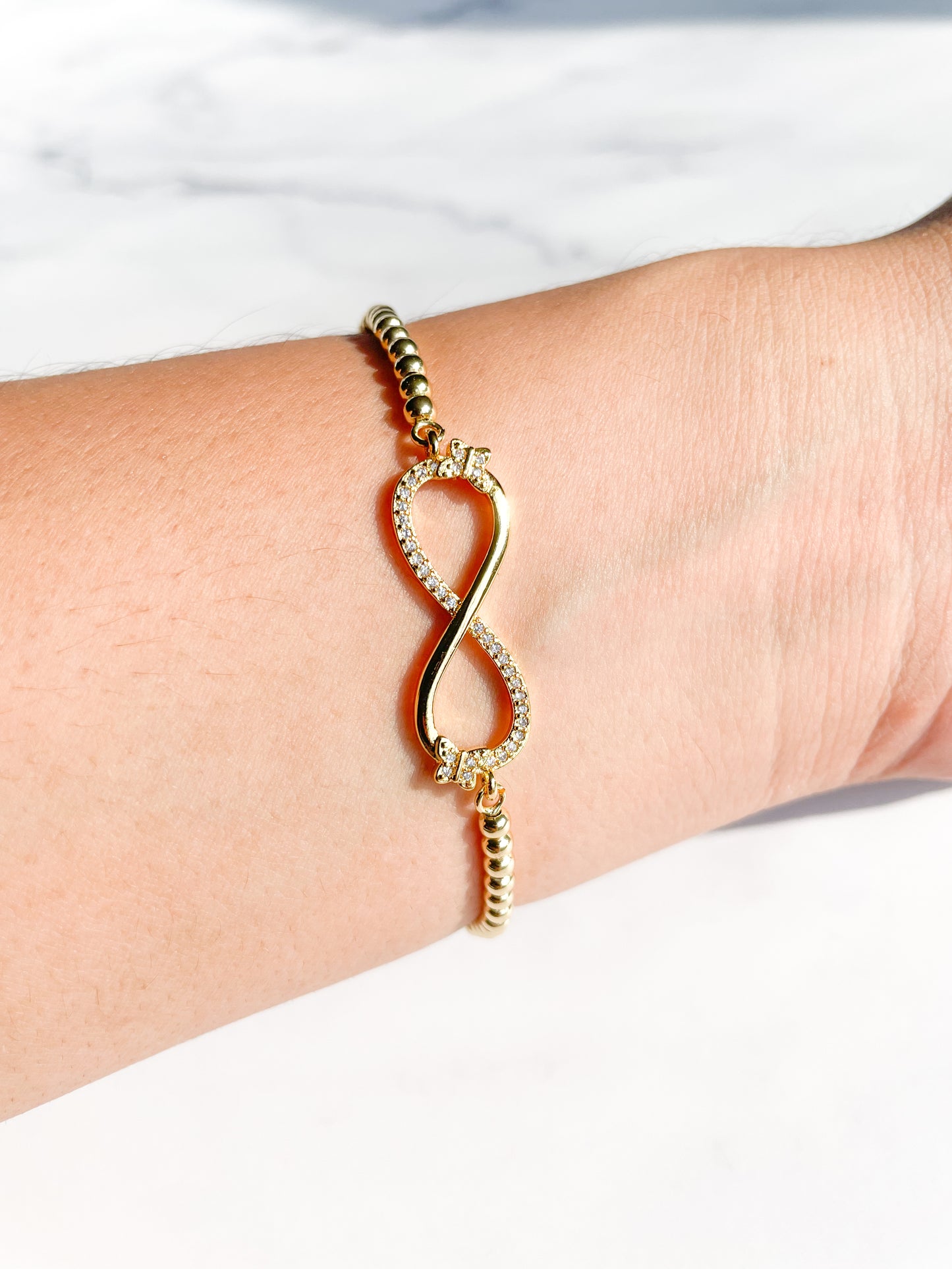 Pulsera regulable Infinito mariposa