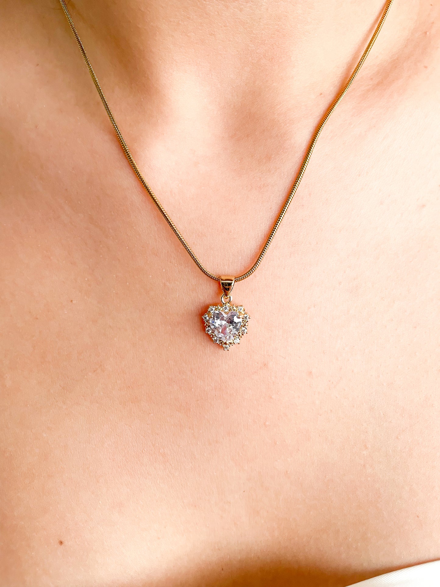 Collar Corazón Circón