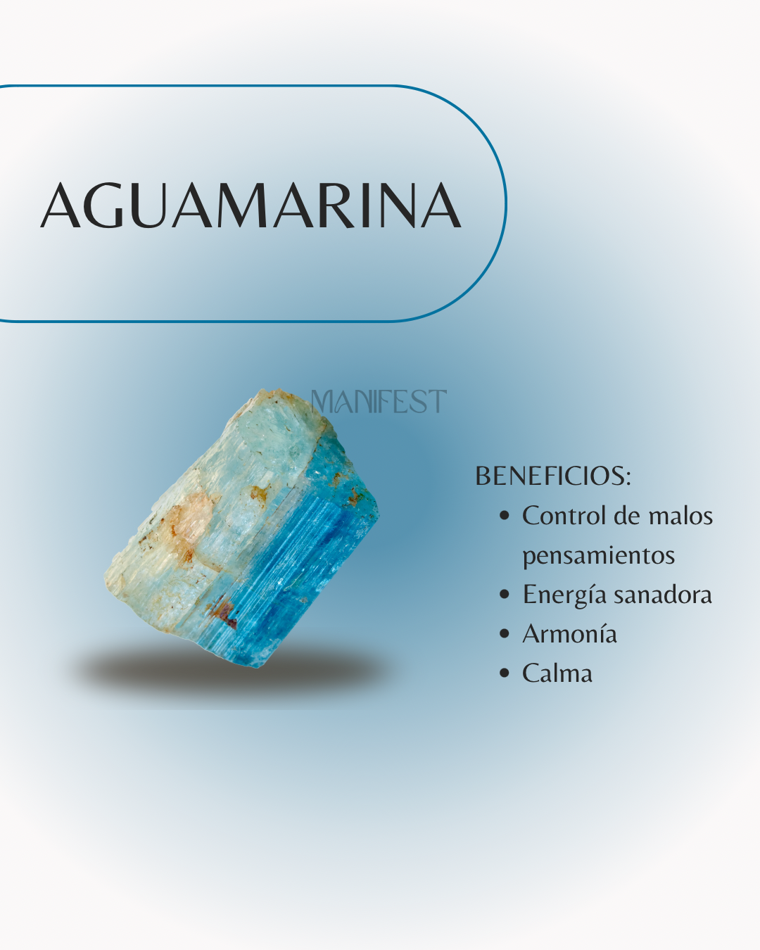 Pulsera Manifest Aguamarina