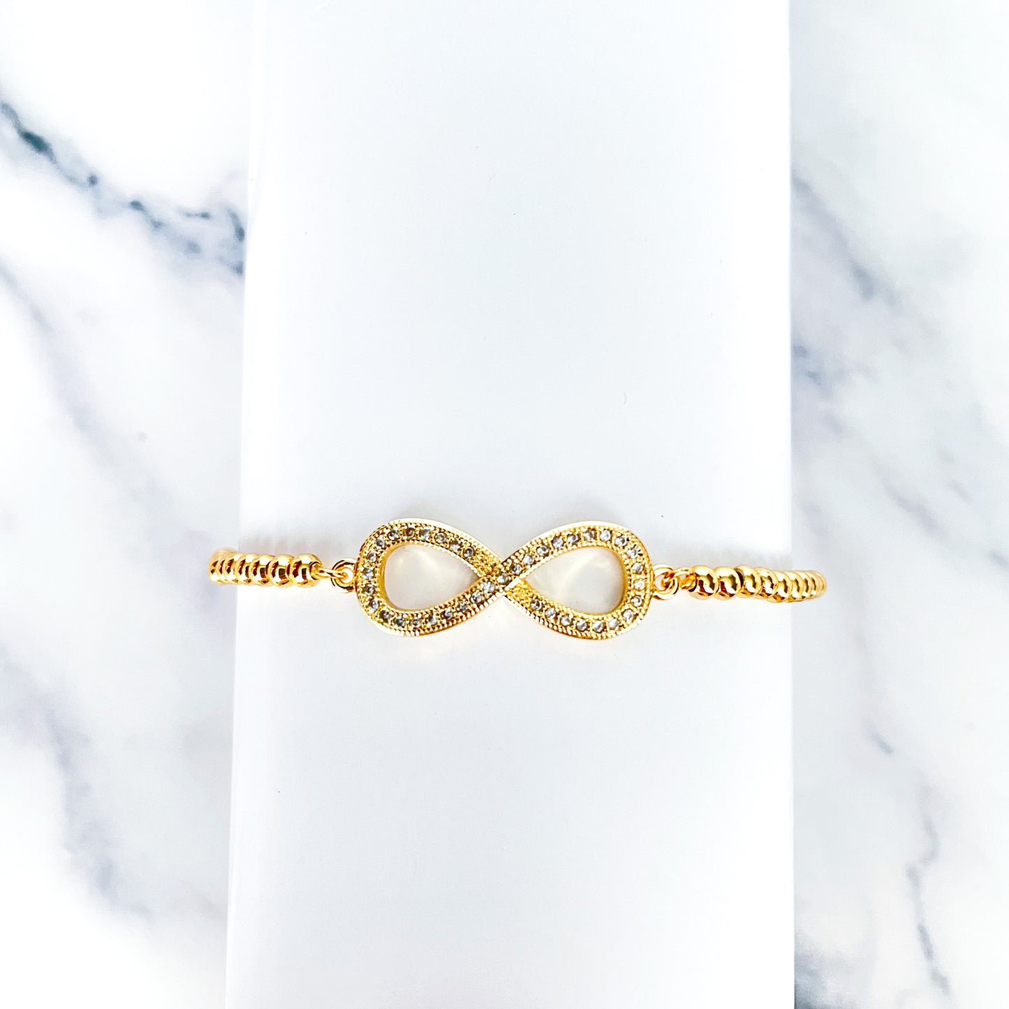 Pulsera Regulable Infinito brillo completo