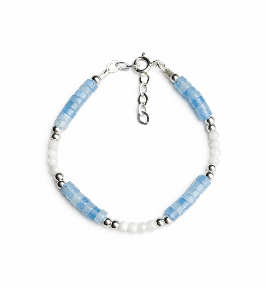 Pulsera Essence Aguamarina / Piedra luna