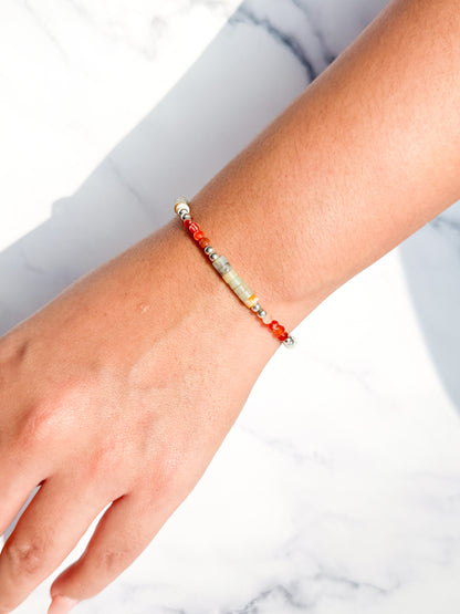 Pulsera Essence Amazonita / cornalina