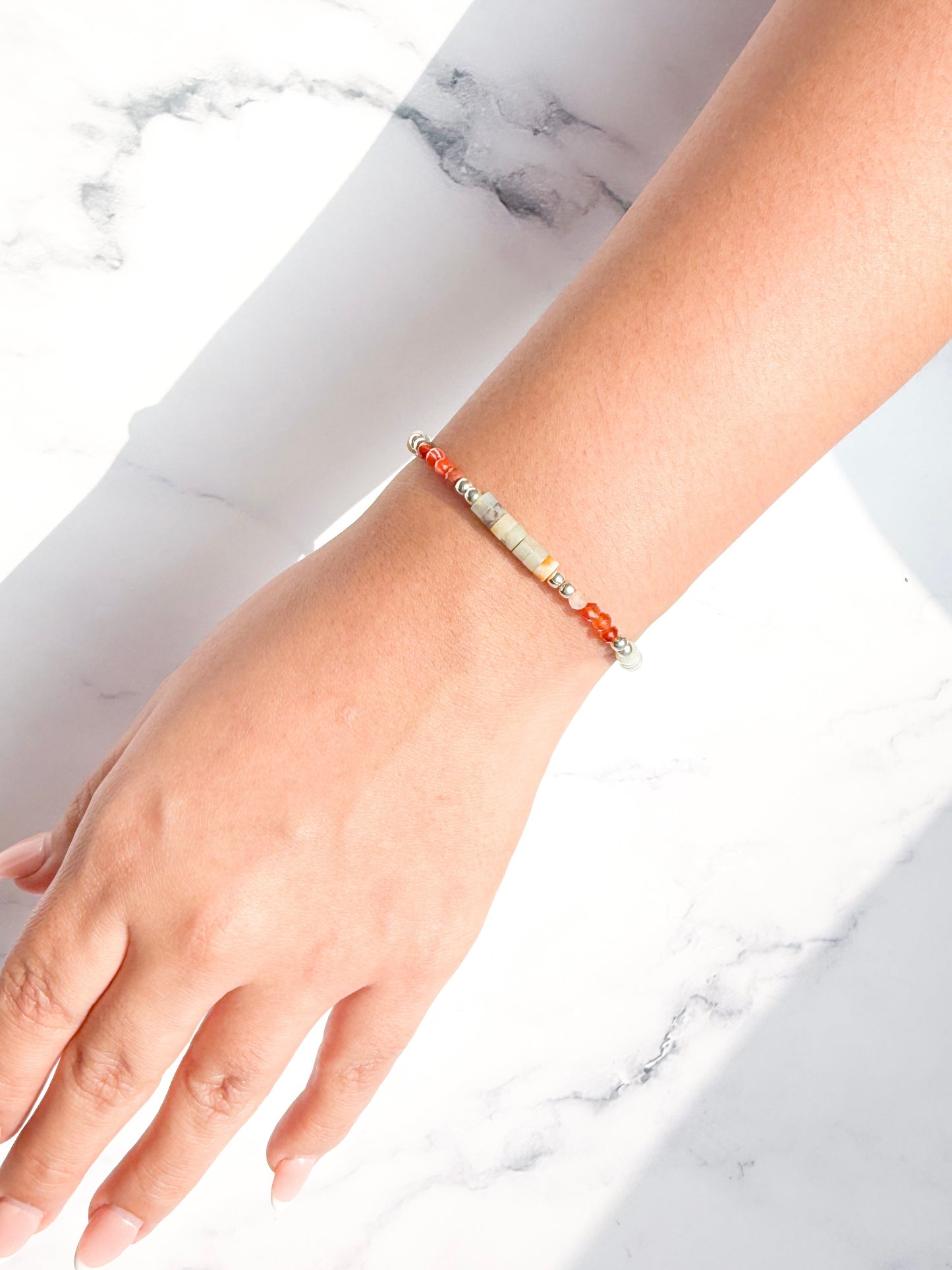 Pulsera Essence Amazonita / cornalina