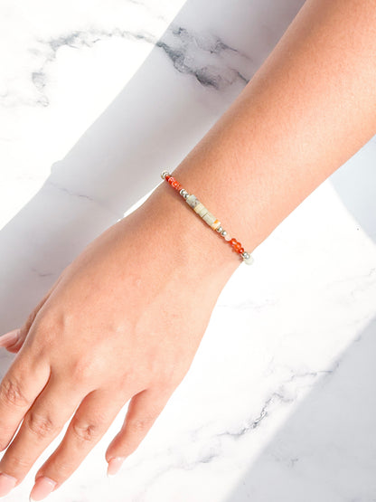 Pulsera Essence Amazonita / cornalina