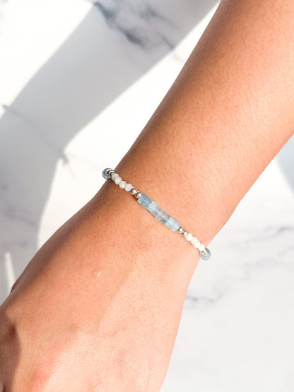 Pulsera Essence Aguamarina / Piedra luna