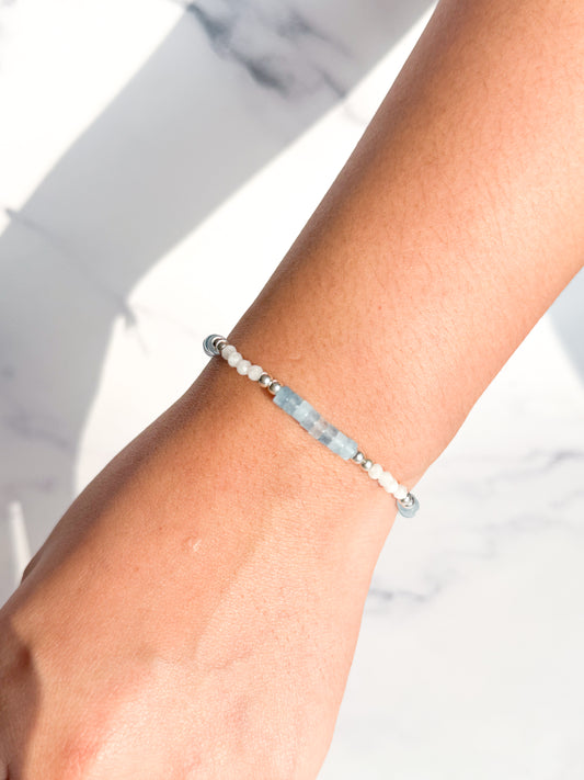 Pulsera Essence Aguamarina / Piedra luna
