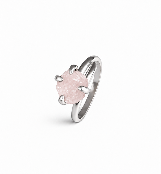 Anillo Origen Cuarzo Rosa