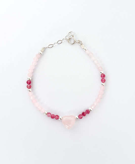 Pulsera Valentine’s cuarzo rosa