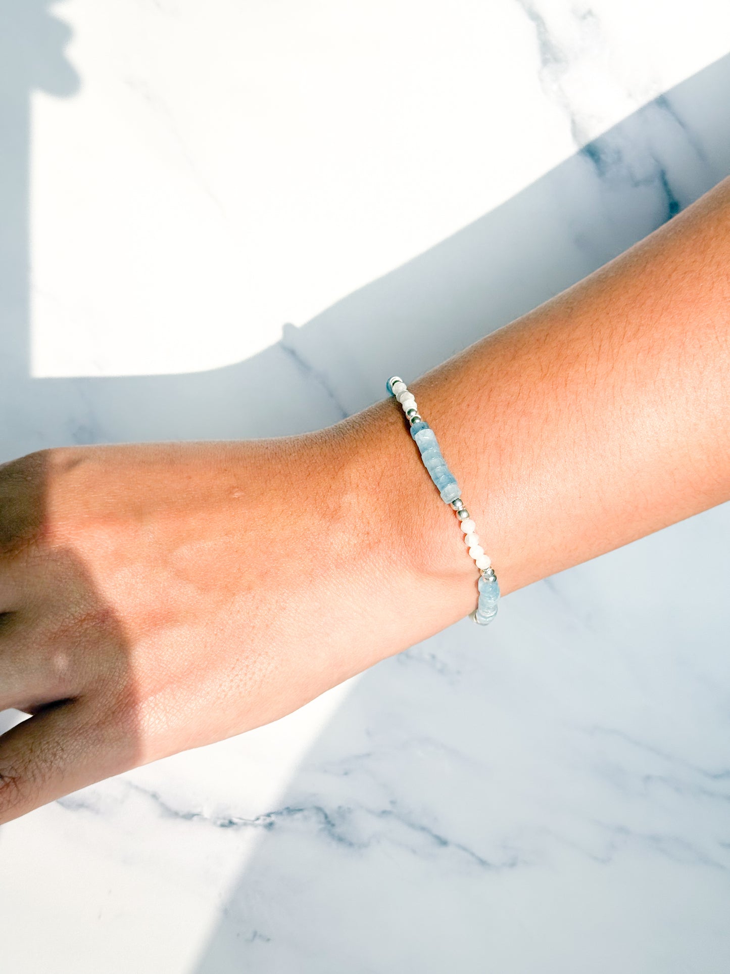 Pulsera Essence Aguamarina / Piedra luna