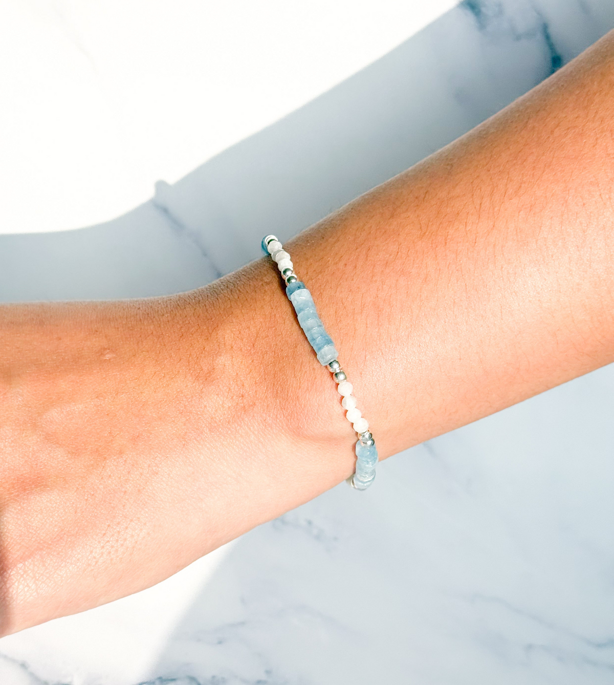 Pulsera Essence Aguamarina / Piedra luna