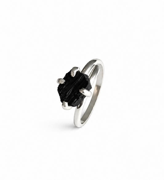Anillo Origen Turmalina Negra