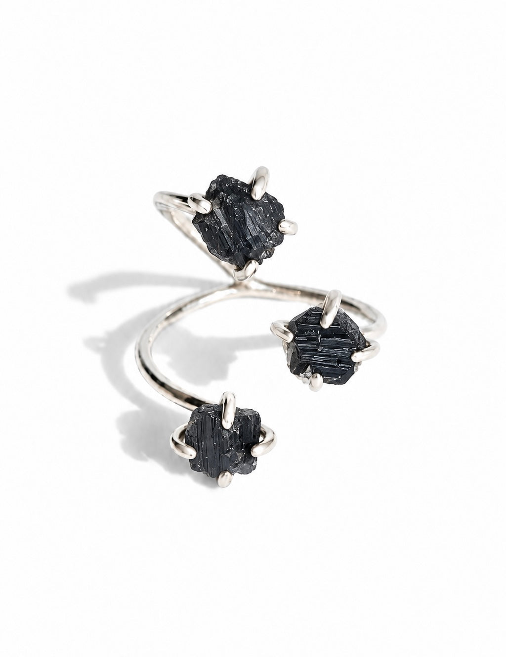 Anillo Triple Origen Turmalina Negra