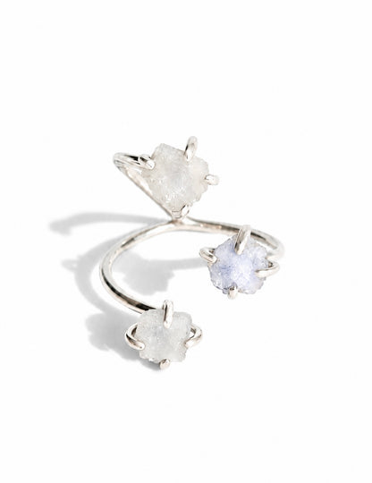Anillo Triple Origen Piedra Luna