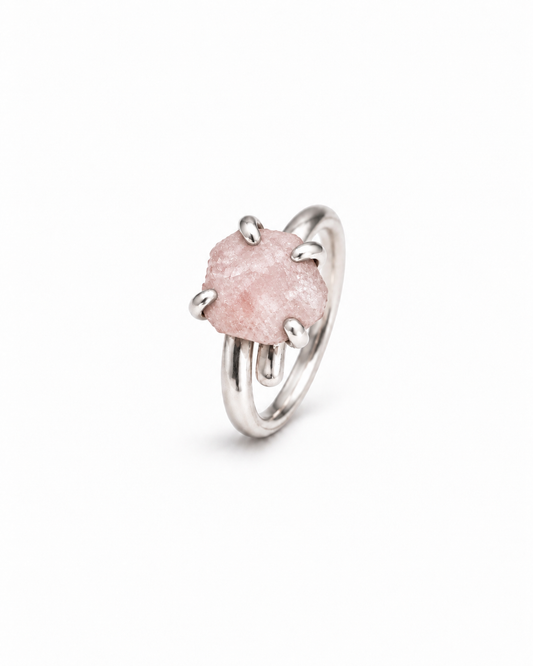 Anillo Origen Cuarzo Rosa