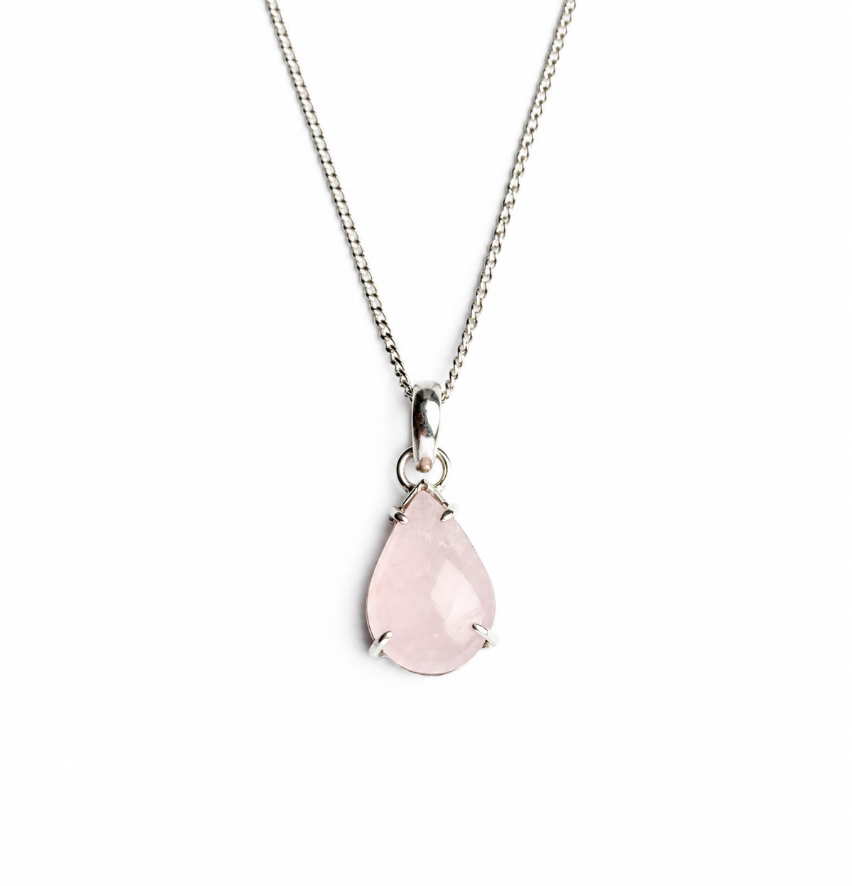 Collar “Tears” cuarzo rosa