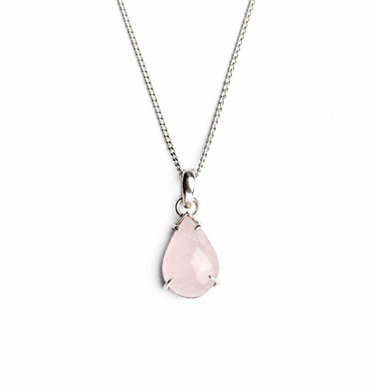 Collar “Tears” cuarzo rosa
