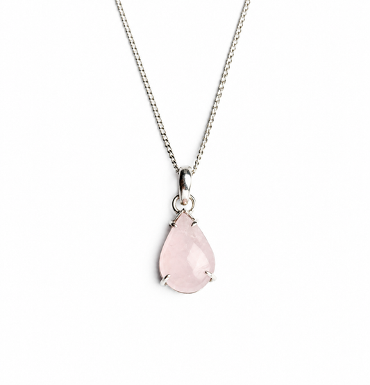 Collar “Tears” cuarzo rosa