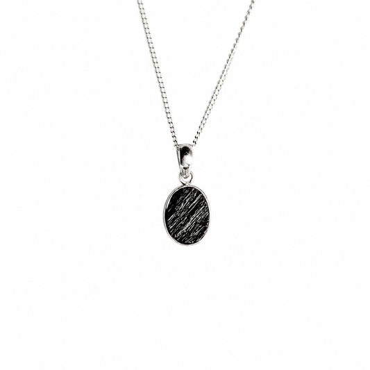 Collar Esfera turmalina negra