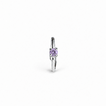 Anillo Solitario Gema Amatista