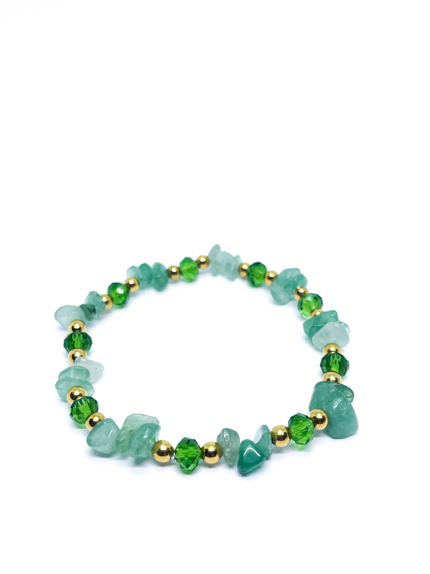 Pulsera Cascajo Cuarzo Verde