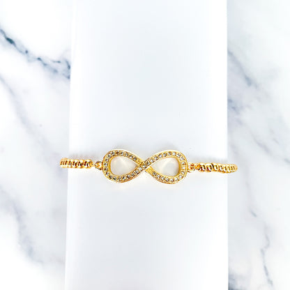 Pulsera Regulable Infinito brillo completo