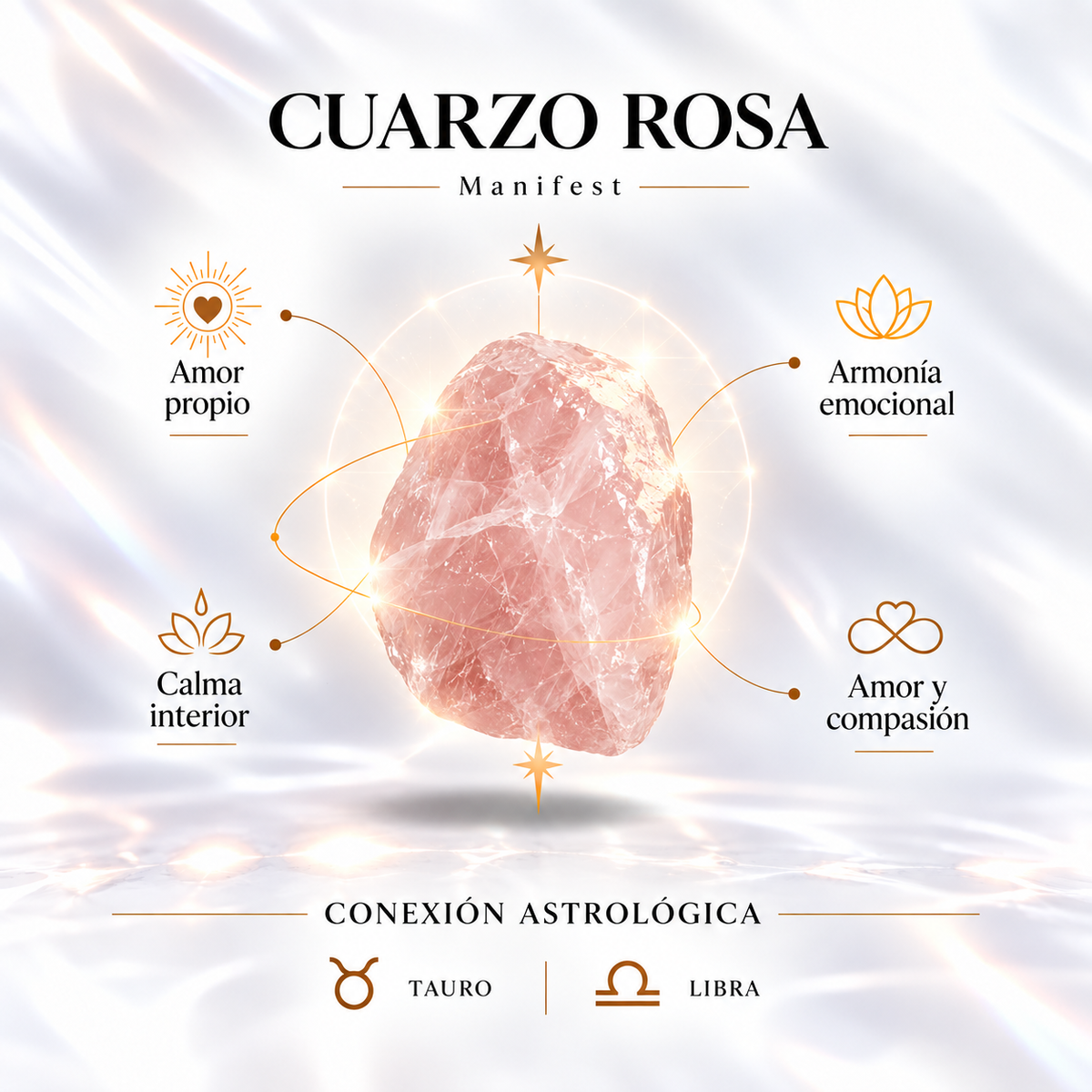 Anillo Maxi eternity cuarzo rosa
