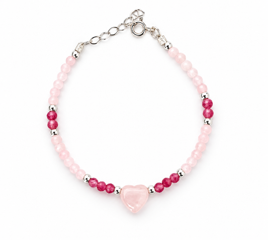 Pulsera Valentine’s cuarzo rosa